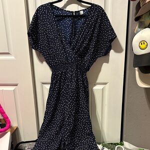 Navy Polka Dot Women's Dress